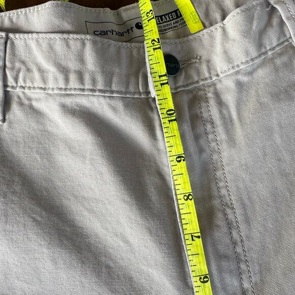 Carhartt Rugged Flex Relaxed Fit Canvas Work Pants Tan Khaki Mens 36x32 Workwear - Picture 13 of 14